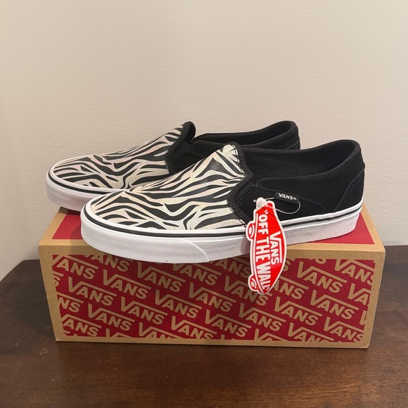 Vans Metallic Zebra Print Slip-Ons - BRAND NEW - Picture 2 of 6
